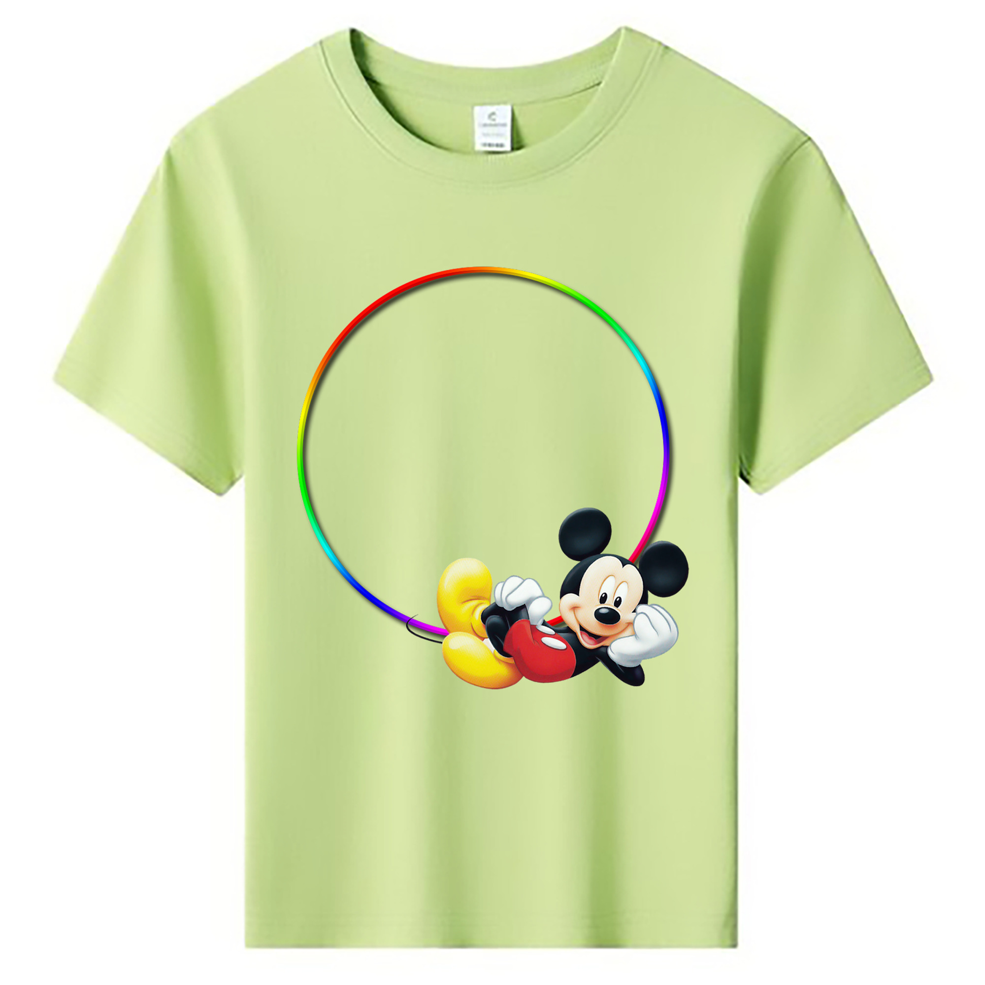 ミッキーマウス Mickey Mouse 綿100％キッズTシャツ（フロントプリント）